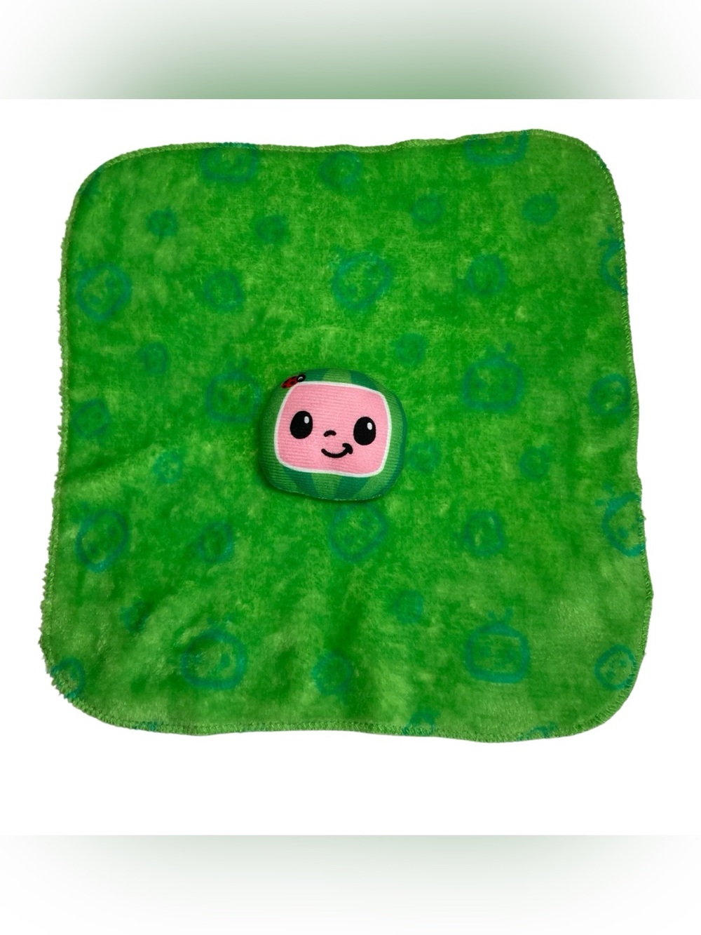 Cocomelon Lovey 11” Security Blanket Watermelon Ladybug Green.